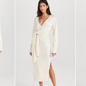 Simkhai Skyla Wrap Dress - Ivory Cashmere Knit